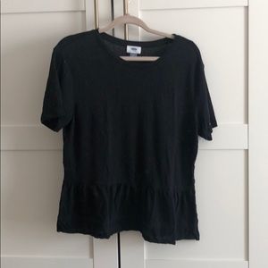 Old navy peplum black tee